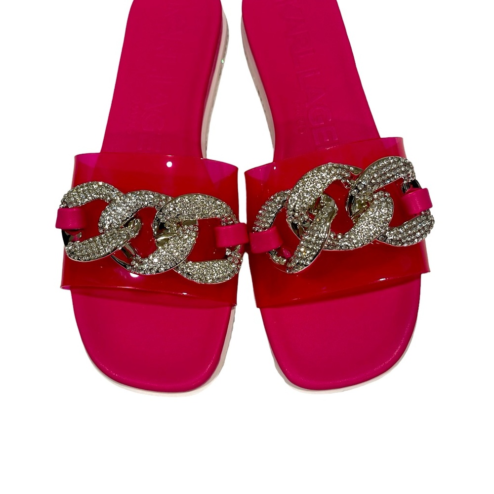 ❤️🎁Karl Lagerfeld rhinestones sandal